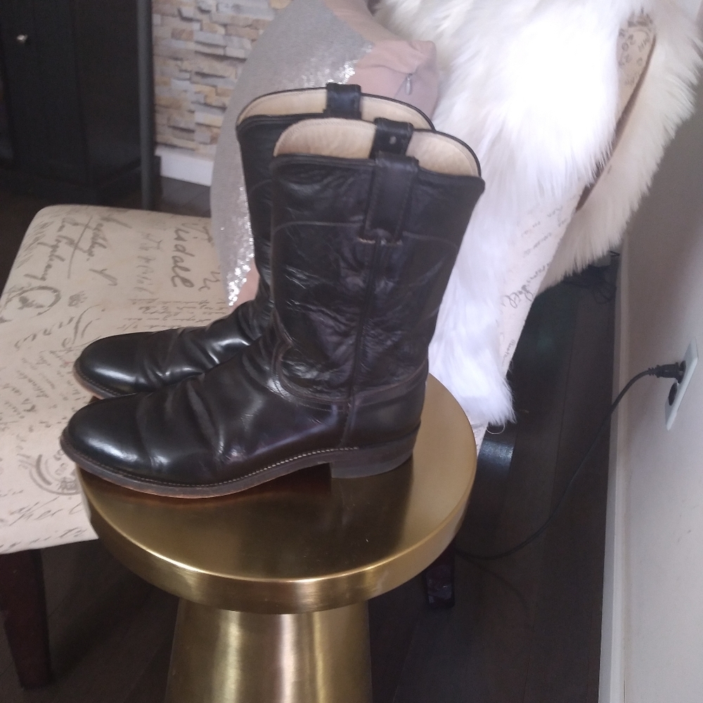 Justin Men's leather  cowboy boots